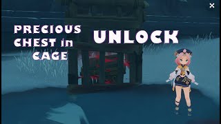 Dragonspine SECRET PRECIOUS CHEST IN CAGE  Genshin Impact  How to UNLOCK the chest in Dragonspine [upl. by Ovatsug88]