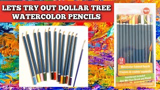 DOLLAR TREE WATERCOLOR PENCILS [upl. by Minette]