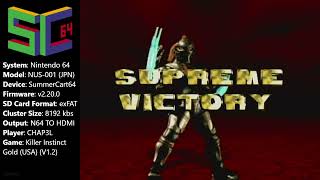 SummerCart64 Killer Instinct Gold USA V12 Complete [upl. by Feer172]