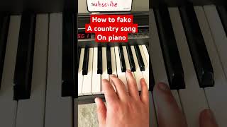 How to fake country piano piano pianolessons [upl. by Gnas]