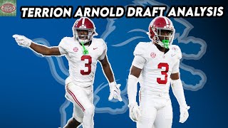 Terrion Arnold CB Detroit Lions  NFL Draft Analysis Ep27  Alabama [upl. by Darda337]