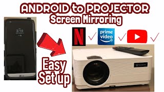 HOW TO CONNECT ANDROID TO PROJECTOR  SCREEN MIRRORING  VANKYO LEISURE 470 [upl. by Leavitt]