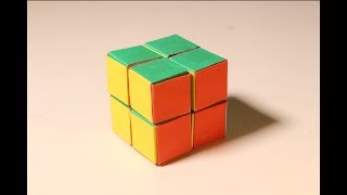 How To Make Paper Rubiks Cube 2x2 At Home  DIY Cool Paper Crafts [upl. by Licko]