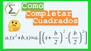 Como COMPLETAR CUADRADOS en una ecuación de forma FACIL  MATEMATICA PREUNIVERSITARIA [upl. by Angelia]