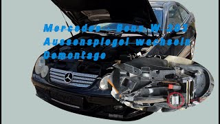 Mercedes  Benz W 203 Aussenspiegel wechseln Demontage [upl. by Ahserkal]