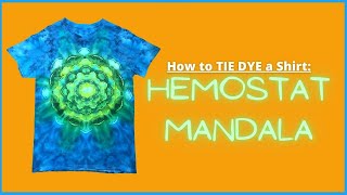 How to Tie Dye a Shirt  Hemostat Mandala  Step by Step [upl. by Dlopoel]