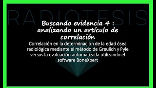 BUSCANDO EVIDENCIA 4  ANÁLISIS DE UN ARTÍCULO DE CORRELACIÓN [upl. by Attikin257]