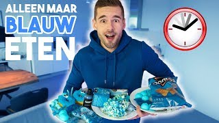 1 DAG ALLEEN MAAR BLAUW VOEDSEL ETEN Challenge [upl. by Novy]