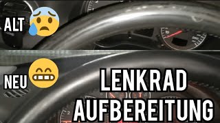 Colourlock Lederlenkrad Aufbereitung Lackieren Kratzer Reparatur Pflege  Audi A3 8P [upl. by Caton]