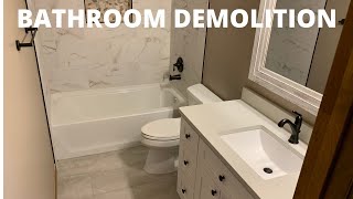 How to Do Bathroom Demolition  Home Renovation Tips [upl. by Atselec319]