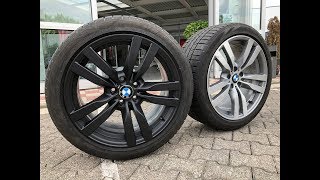 Felgen Folieren BMW X6 M mit Foliatec Sprühfolie Schwarz Matt [upl. by Atterrol]