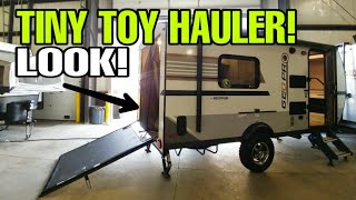 Smallest 18ft TOY HAULER Travel Trailer RV MUST SEE [upl. by Lissa712]