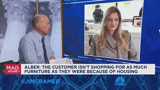 WilliamsSonoma CEO Laura Alber goes oneonone with Jim Cramer [upl. by Nevada915]