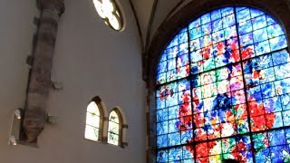 Tour of Historic Sarrebourg France  Including Marc Chagalls Famous StainedGlass Window [upl. by Husha]