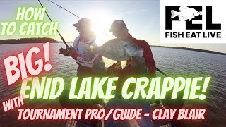 How to catch fall Crappie on Enid Lake with Clay Blair Fish Eat Live [upl. by Eyeleen]