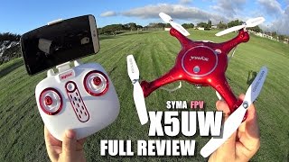 SYMA X5UW FPV Camera Drone  Full Review  UnBoxing Inspection Setup Flight Test Pros amp Cons [upl. by Thgiled]