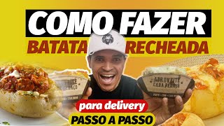 Como fazer batata recheada passo a passoDelivery [upl. by Adnic]