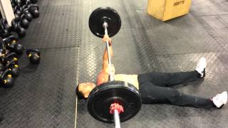 Barbell Floor Press Chest Exercise [upl. by Anaiuq]