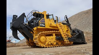 Komatsu D475A8 120 t world premiere at oil shale quarry in Estonia [upl. by Cyprio]