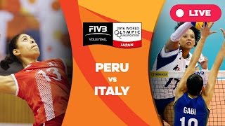 Peru v Italy  2016 Womens World Olympic Qualification Tournament [upl. by Ettennat]