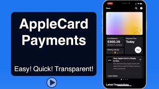 AppleCard Payments Tutorial  Easy Quick Transparent [upl. by Tarah]