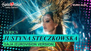 Justyna Steczkowska  Gaja  Lyrics  🇵🇱 Poland in Eurovision 2025 [upl. by Marcello501]