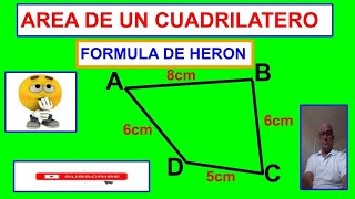 AREA DE UN CUADRILATERO  FORMULA DE HERON [upl. by Amadis49]