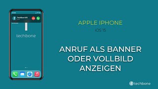 Anruf als Banner oder Vollbild anzeigen  Apple iPhone iOS 15 [upl. by Lebasy]