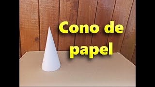 Cómo hacer un Cono de papel [upl. by Zinck]