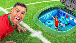 I Built 5 SECRET Rooms For Ronaldo [upl. by Yerrok]