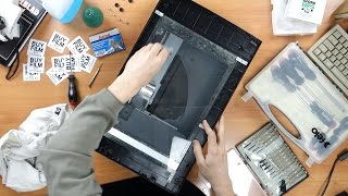 Cleaning Epson V700 Scanner How to [upl. by Fernand]