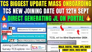 TCS BIGGEST MASS ONBOARDING STARTED  TCS 4 NEW JOINING DATE OUT ALL REMAINING JOINING IN SEPT MONTH [upl. by Rubia240]