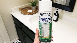 Rustoleum Countertop Transformation  DIY Bathroom Makeover [upl. by Tigirb]