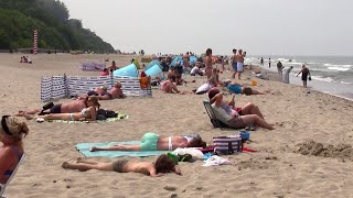 Jastrzębia Góra plaża i deptak 21062020 [upl. by Pedaias]