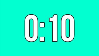 10 SECONDS COUNTDOWN TIMER WITH GREEN SCREEN BACKGROUND [upl. by Novaelc]