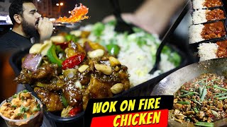 Extreme Chinese Street food in Karachi  Wok on Fire Chicken  Mustafa Hanif  Food vlog [upl. by Welles]