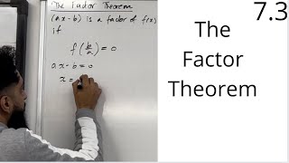 Edexcel AS Level Maths 73 The Factor Theorem [upl. by Airbmat]