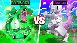 Rayquaza VS Mewtwo in Minecraft Cobblemon [upl. by Jennee863]