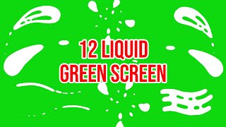 Top 12  Green Screen Liquid Shape  by Green Pedia [upl. by Nadabus]