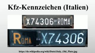 KfzKennzeichen Italien [upl. by Hedges532]