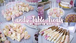 BABYSHOWER CANDY TABLE TREATS  DIY TREATS FOR A DESSERT CANDY BAR [upl. by Sileas281]