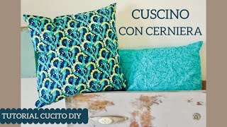 DIY Fodera per cuscino con cerniera  Tutorial cucito creativo per la casa [upl. by Ainuj371]