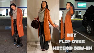 Flip over method sew in for beginners [upl. by Jolyn]