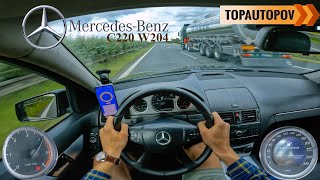 MercedesBenz CClass 220 W204 125kW 92 4K60 TEST DRIVE POV – Acceleration Drifting amp Sound [upl. by Hardman970]