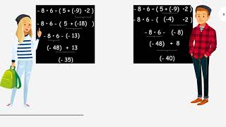 8° Básico Matemática Operatoria combinada con números enteros [upl. by Ydna177]