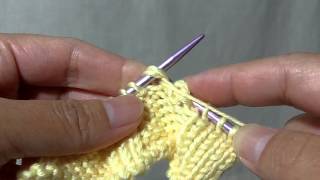 How to knit P2tog Purl two together  Decreasing 1 stitch [upl. by Eiramaneet610]