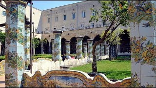 Napoli  Chiostro e Complesso Monumentale di Santa Chiara  Naples Santa Chiara Church and Cloister [upl. by Magdala657]