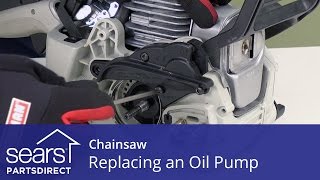 How to Replace a Chainsaw Oil Pump [upl. by Biggs]