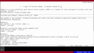 3 Different Ways To Install CMake on Ubuntu 2004 LTS [upl. by Nedak]