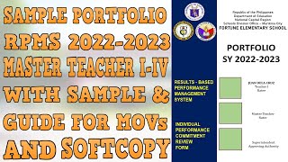 Sample Portfolio for Master Teacher 14  RPMS 20222023  WITH SOFTCOPY [upl. by Islean175]